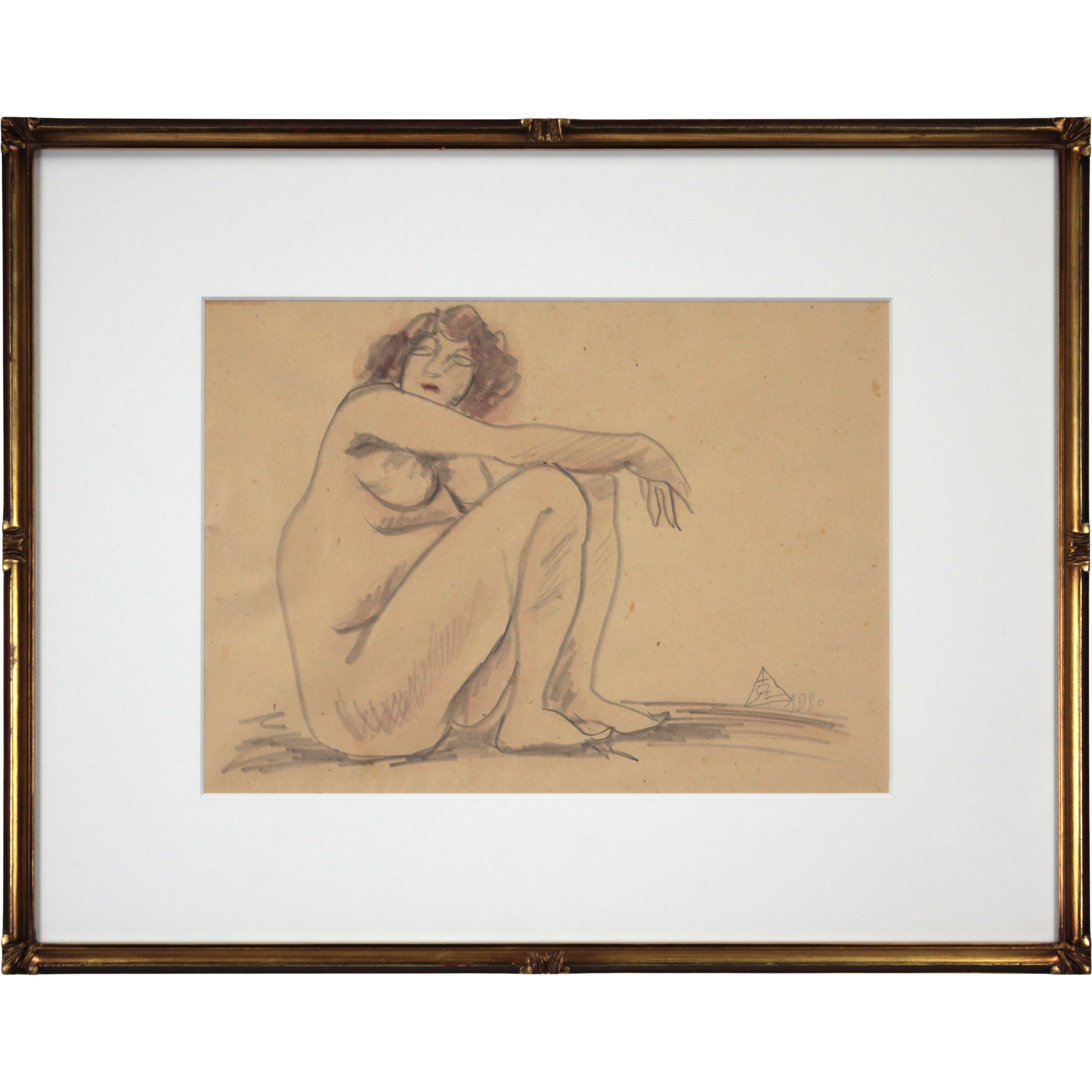 木内克 『裸婦』 デッサン画 - 北海道画廊