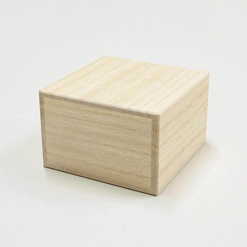 増田桐箱店 桐箱【Sサイズ 幅約9.2cm×奥行約9.2cm×高さ約5.8cm
