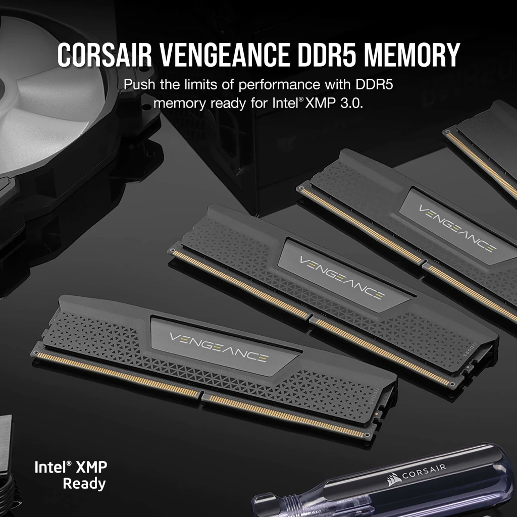 VENGEANCE® 32GB (2x16GB) DDR5 DRAM 6400MHz C38 Memory Kit — Black